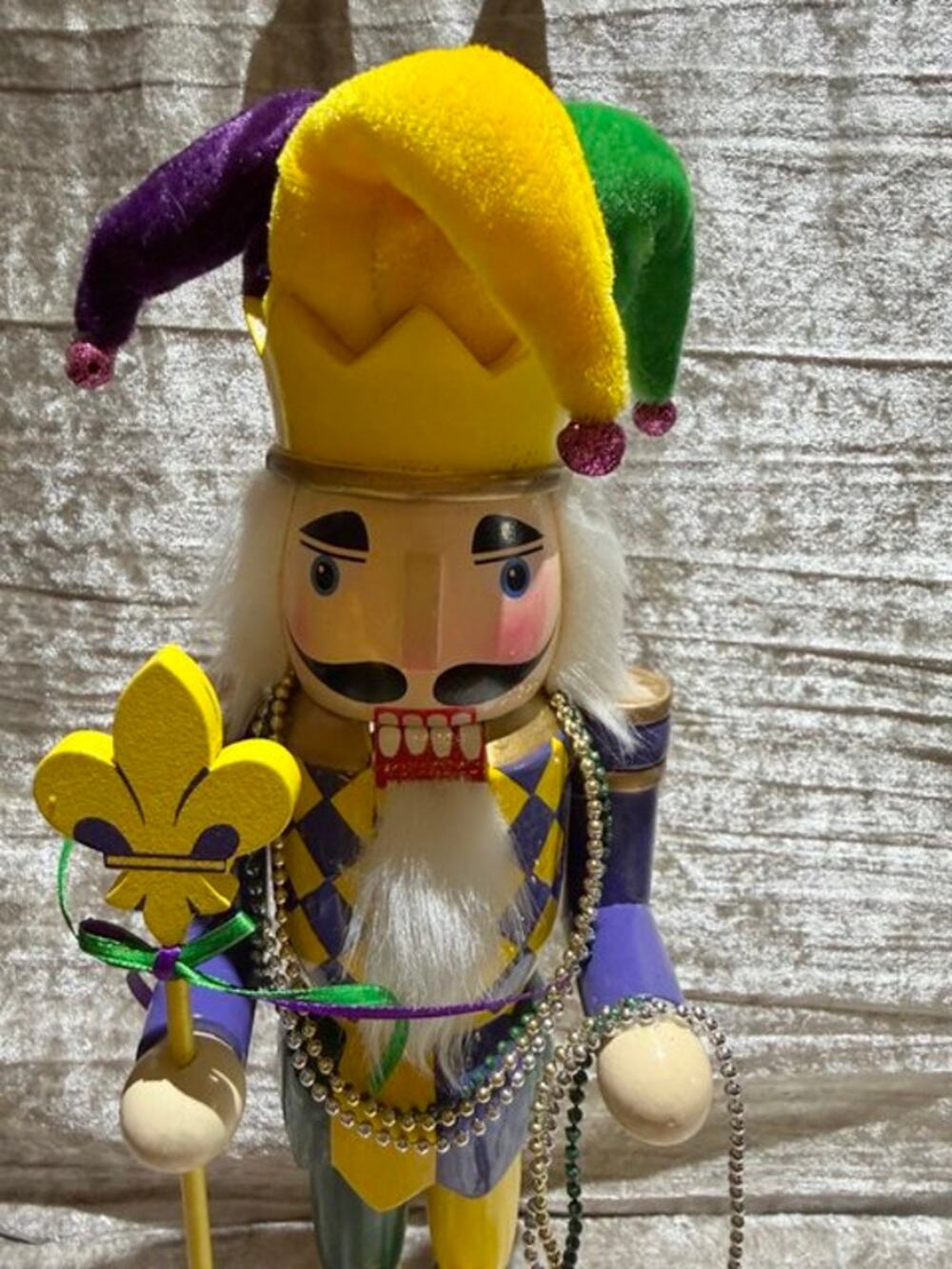 Santa's Workshop New in Box Mardi Gras Jester Nutcracker Handcrafted Holiday
